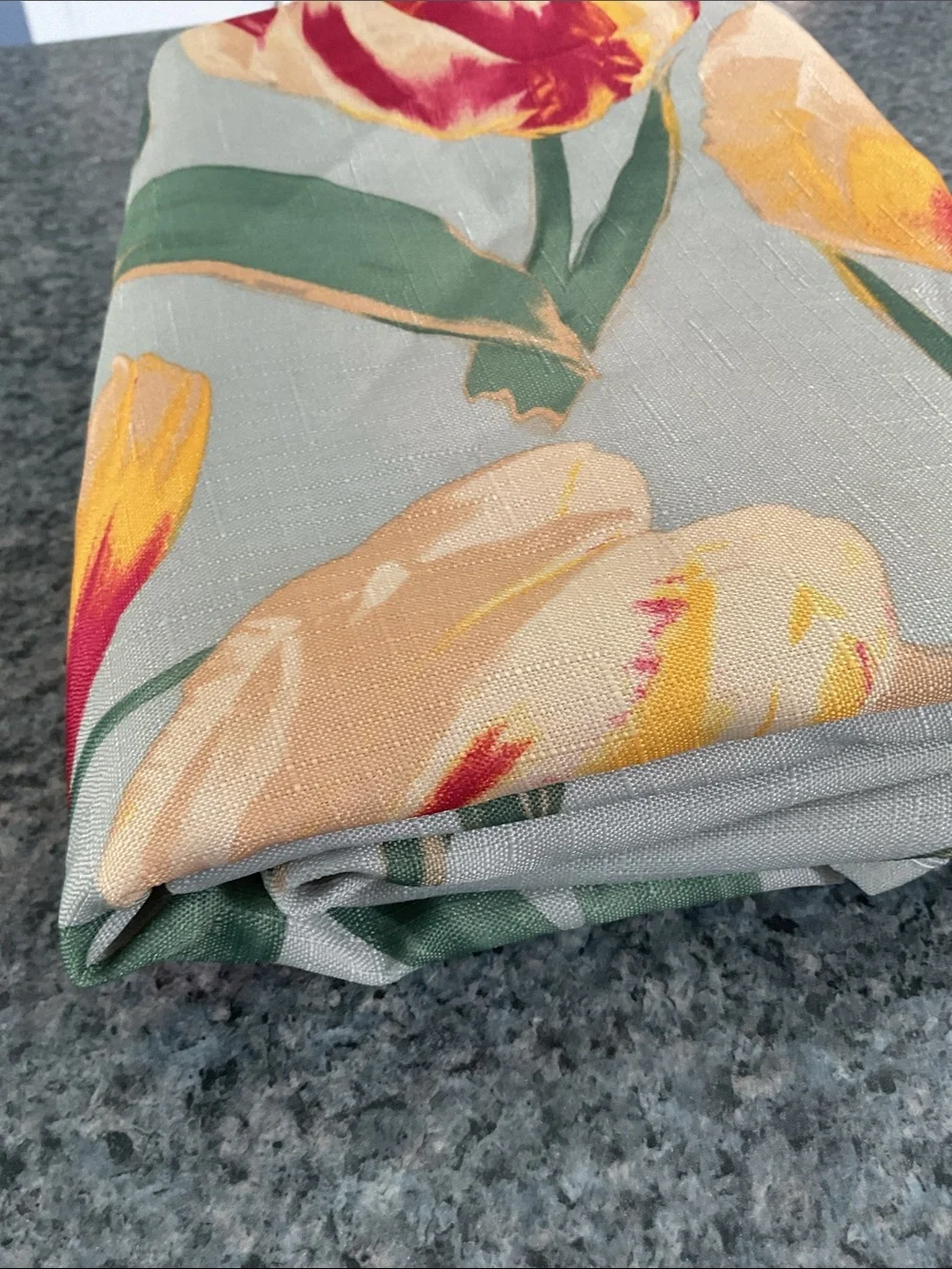 Waverly shower curtain. Big Tulips.